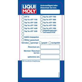 Olajcsere címke matrica váltóolajhoz