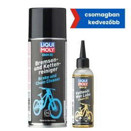   Kerékpár fék- és lánctisztító spray 400ml + Kerékpár láncolaj nedves időjárásra 100ml