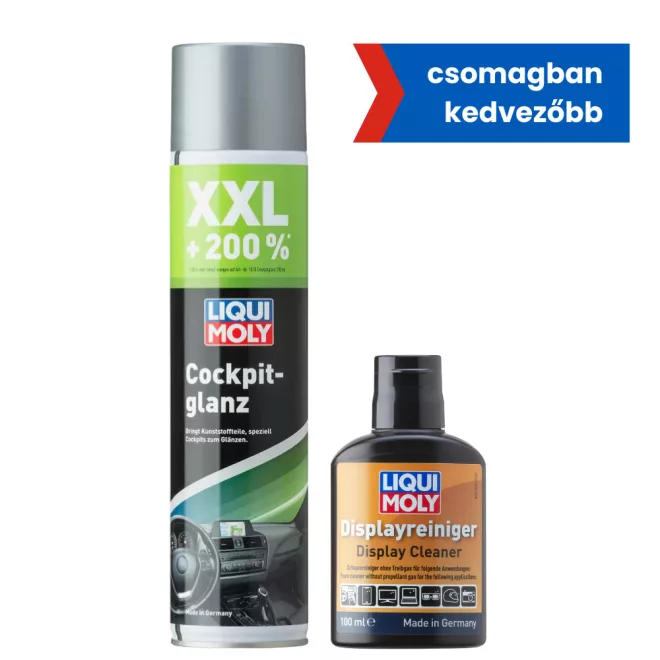 Műszerfal tisztító spray XXL 600ml + Kijelző tisztító 100 ml