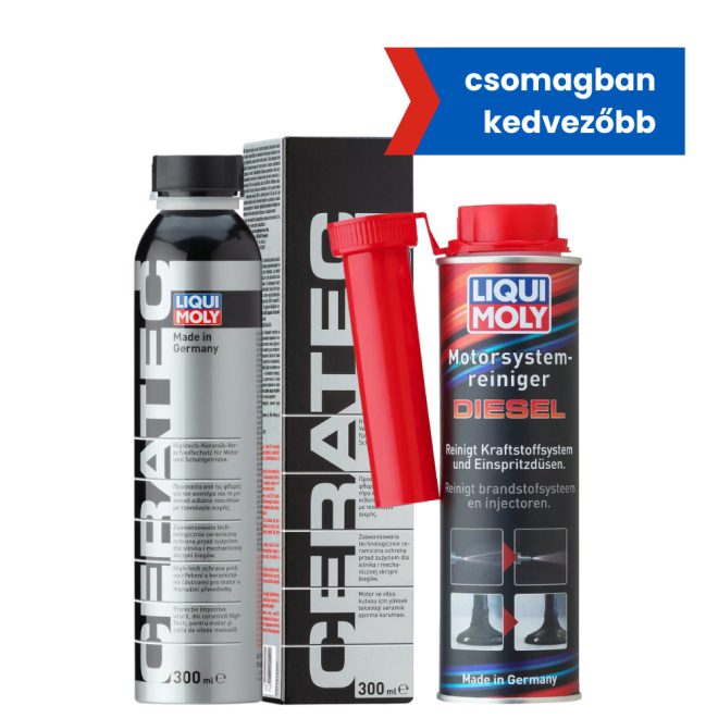 Cera Tec motorolaj adalék 300ml + Motorrendszer tisztító adalék dízel 300 ml
