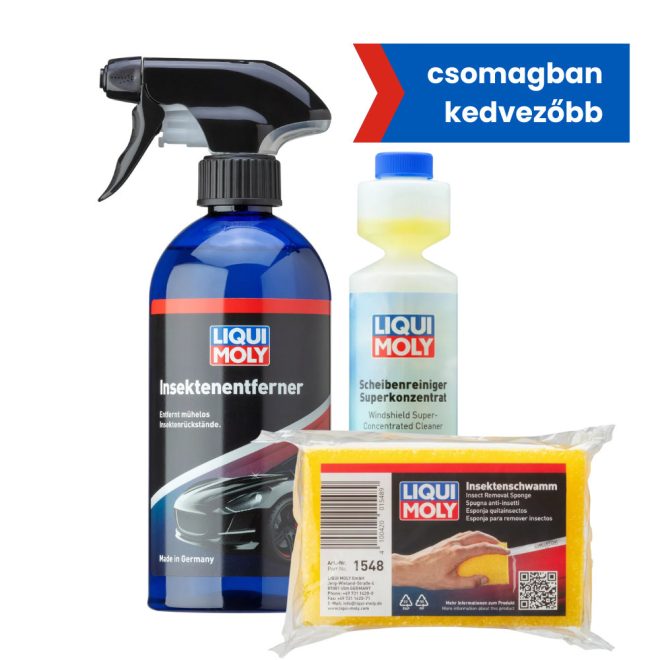Szélvédőmosó szuper konc. 1:100 250ml + Rovar eltávolító 500ml + Rovareltávolító szivacs