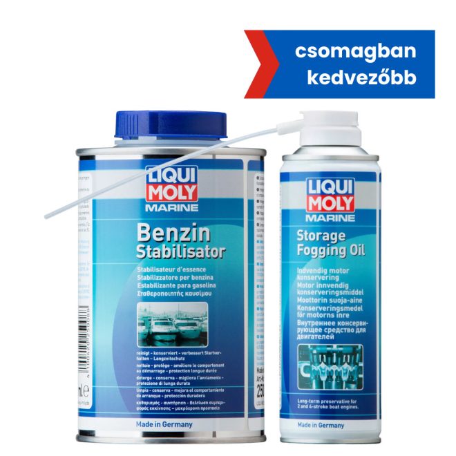Marine benzin stabilizáló adalék 500ml + Marine motor belső konzerváló spray 300ml