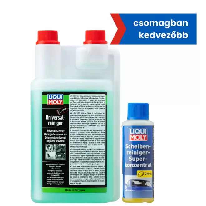 Univerzális tisztító koncentrátum 1l + Szélvédőmosó szuper konc. 1:100 50ml