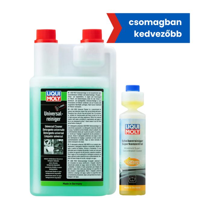 Univerzális tisztító koncentrátum 1l + Szélvédőmosó szuper konc. 1:100 250ml