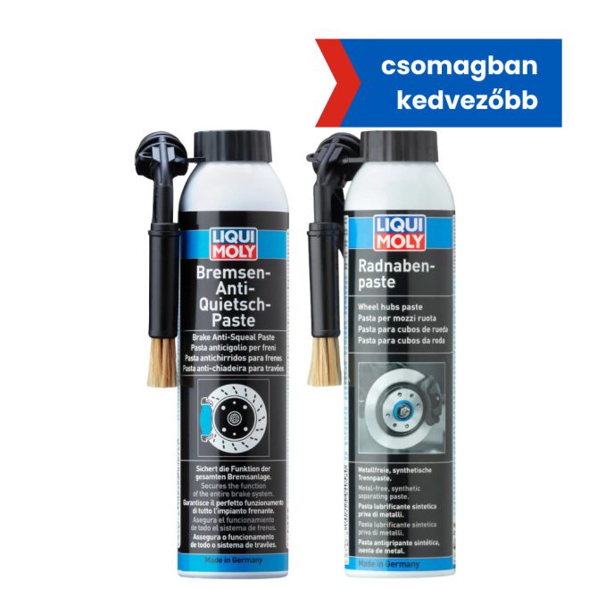 Féknyikorgás elleni paszta (ecsetelős doboz) 200ml + Kerékagy paszta spray ecsetes 200ml
